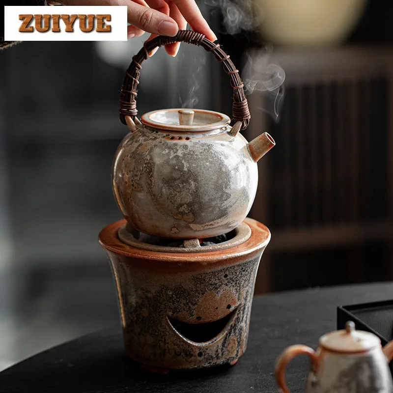 Japanese Wood-fired Porcelain Carbon Stove Kiln Change Ink Rough Pottery Alcohol Stove Outdoor Tea Making Fire Furnace Teaware
