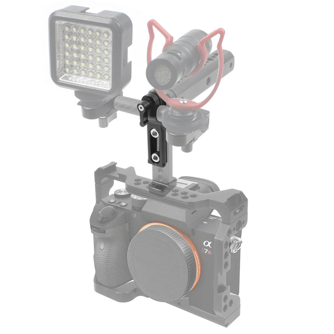Standard 15mm Single Rod Clamp Quick Release Adapter with NATO Safety Rail 1/4 S