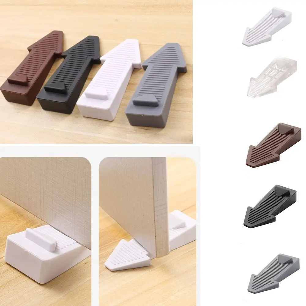 2Pcs Safety Silicone Door Stop Stoppers Block Wedge Doorstops Door Stopper Home Office Rear Retainer Anti-collision Stop