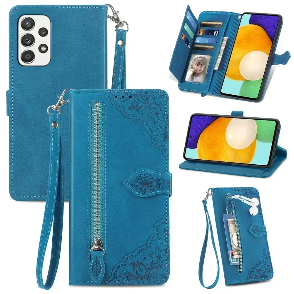 5G Flip Case Zip Wallet Book Etui