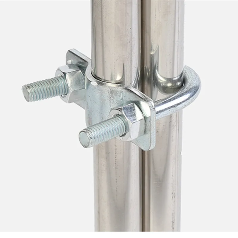 Description Picture 5 of item20-60 Tube Pipe Clamp Garden Supplies Plant Support Plant Cages Supports 304&GALV Galvanized Stainless Steel Double U Cross Bolt