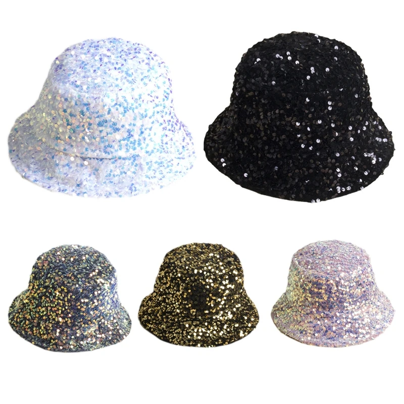 

Sequined Fisherman Hat Basin Hat Casual Elegant Fisherman Hat Trend Hat Outdoor Trend Casual All-match Basin Hat