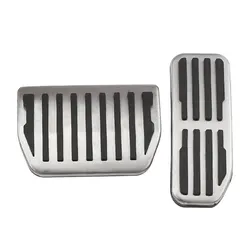 Sleek Stainless Steel Car Foot Rest Pedal Cover - Left Hand Drive Accessories (AT)