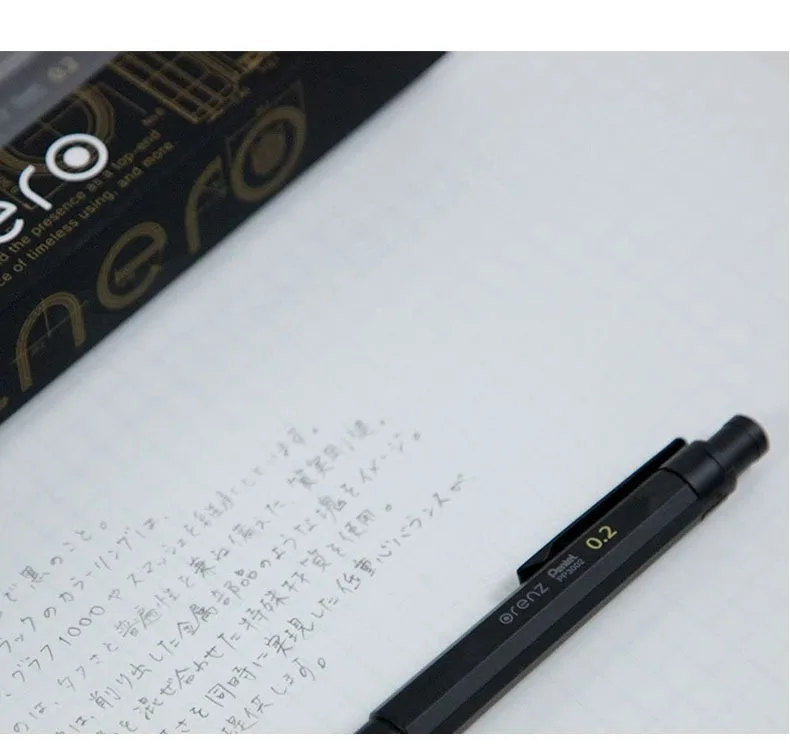 Pentel Orenznero Metall-Automatikbleistift, 0,5/0,3/0,2 mm, kontinuierliche Nachfüllung, Teleskopspitze, Oreo Lapiseira, professionelles Kunstzubehör – Detail 7
