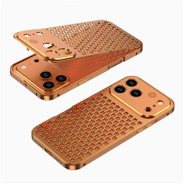 Ultra-thin Aluminum Alloy Heat Dissipation Phone Case - Shock-absorbing Metal Back Cover