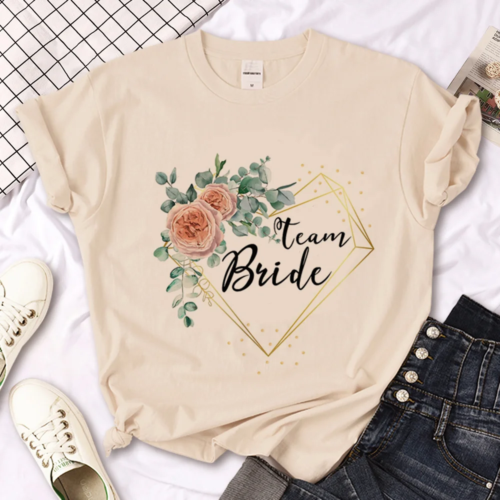 

Team Bride Bride to Be Evjf t shirt women funny t shirt female Japanese clothing