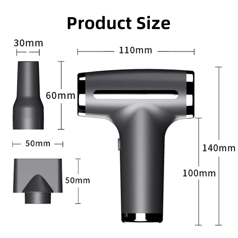 Wireless Hair Dryer High-Power Wind Fast Cleaning Dust Blowing Blow Dryer Household Outdoor USB Multifunctional Hairdryer