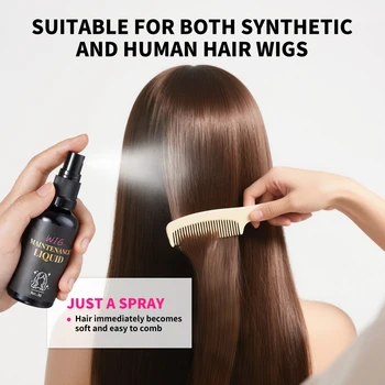 Wig Softener Spray -Wig Care Wig Detangle Spray Fights Frizz and Tangles Soft And Easy for Human Lace Wig,Hair Expansion,Wig Hat 1