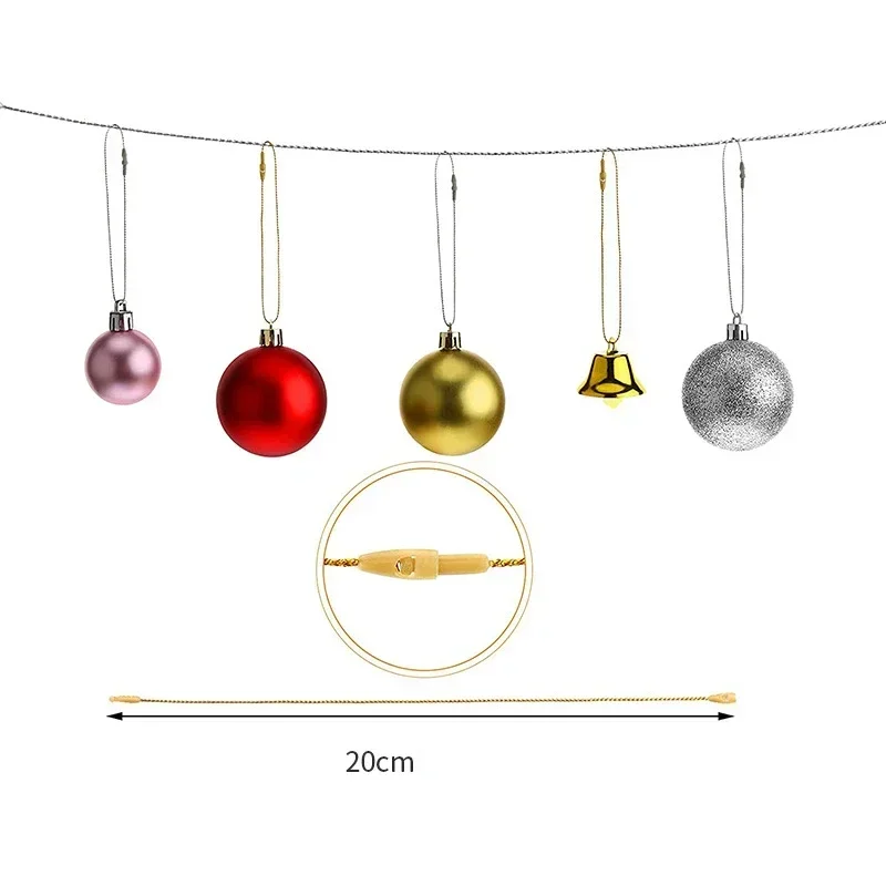 Christmas Decorations 100pcs 20cm Polyester Strings for Christmas Pendants Xmas Tree Xmas Ball Tag