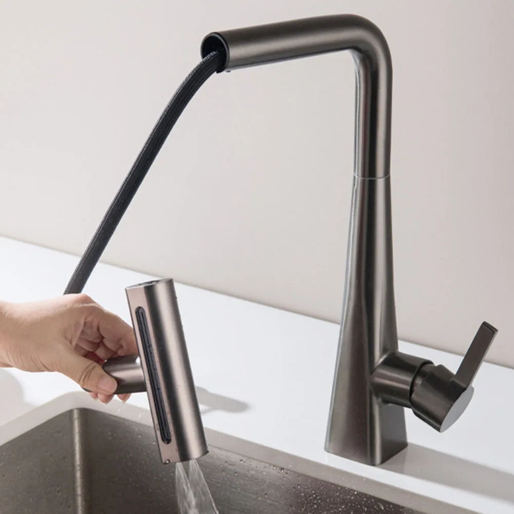 Kitchen Faucet 3-In-1 Pull-Out Faucet Waterfall Sprayer Head Sprayer Filter Diffuser Water Saving Nozzle Connector Mixer