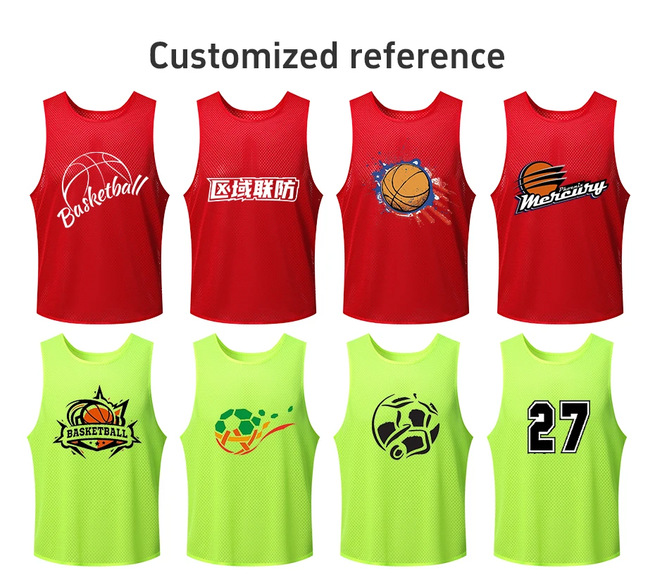 Description Picture 6 of item2024 New Soccer Jerseys Sports Vests Training Numbered Quick-Dry Customize Basketball Football Team Jersey Vest Sports Vests