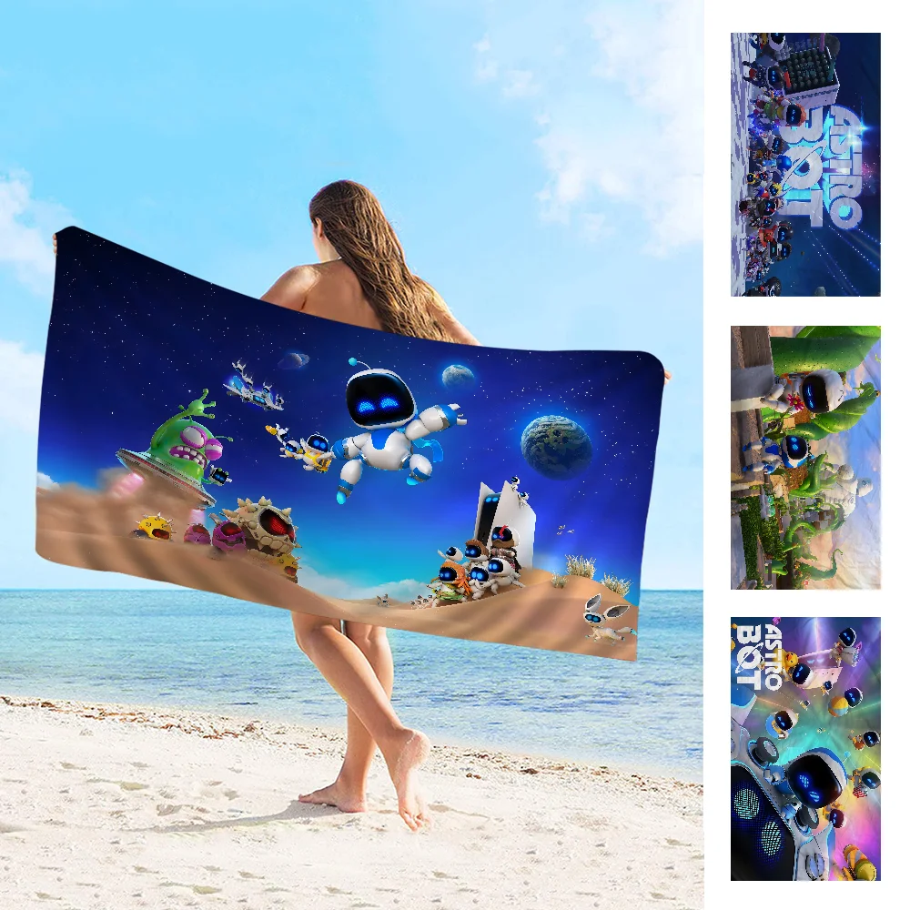 A-Astro B-Bot Game Robot Anime Beach Swimming Towel Soft Absorbent Washcloth Children's Gifts for Kids Travel Camping Gym 2