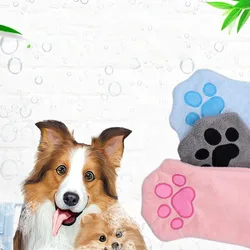 Quick - Drying Absorbent Pet Grooming Glove Towel - Essential Cleaning Cloth (GRAY)