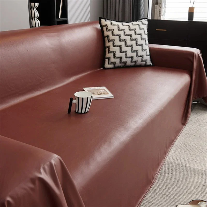 One Piece Universal Sofa Cover Waterproof PU Leather Sofa Towel Pet Anti-dirty Furniture Protector Sofa Cover Cloth 3