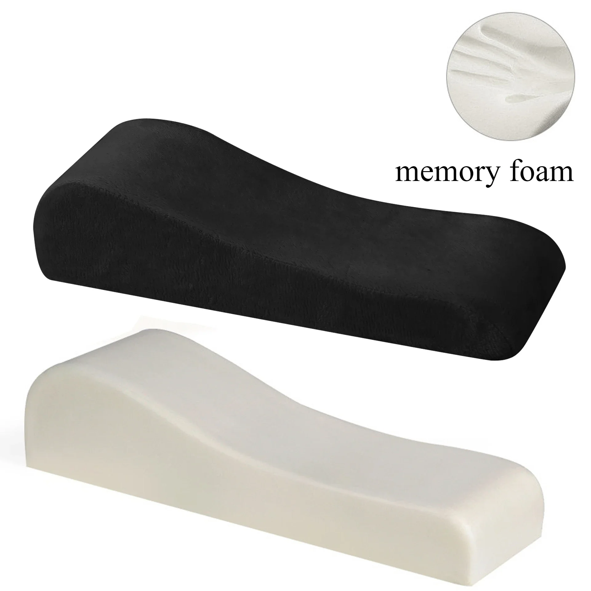 1Pc Black single office chair accessories armrest cushion memory foam armrest cushion home office chair comfortable elbow pillow 2