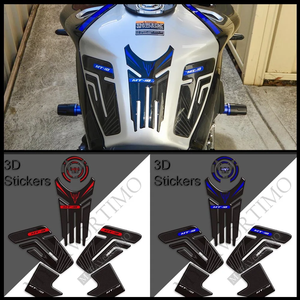 Motorcycle For Yamaha MT10 FZ10 FZ MT - 10 MT-10 SP Tank Pad Grips Gas Fuel Oil Kit Knee Protector Hyper Naked Stickers Decals