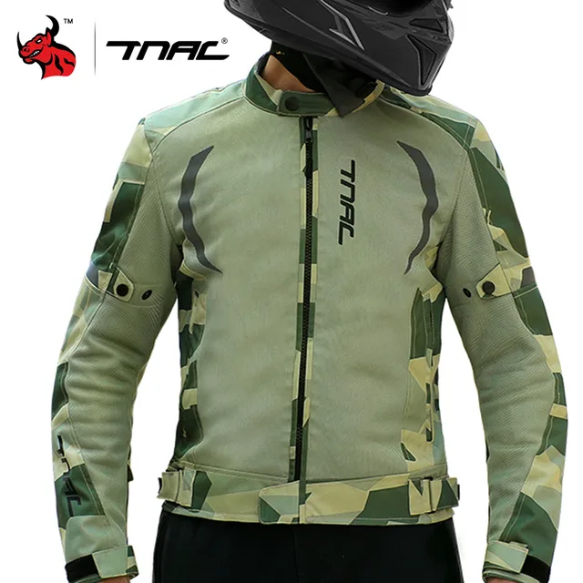 TNAC Men's Breathable In Summer Motorcycle Jacket Motorcycle Cycling Protection Jacket Water Proof Anti-drop Jacket Size M-5XL 4