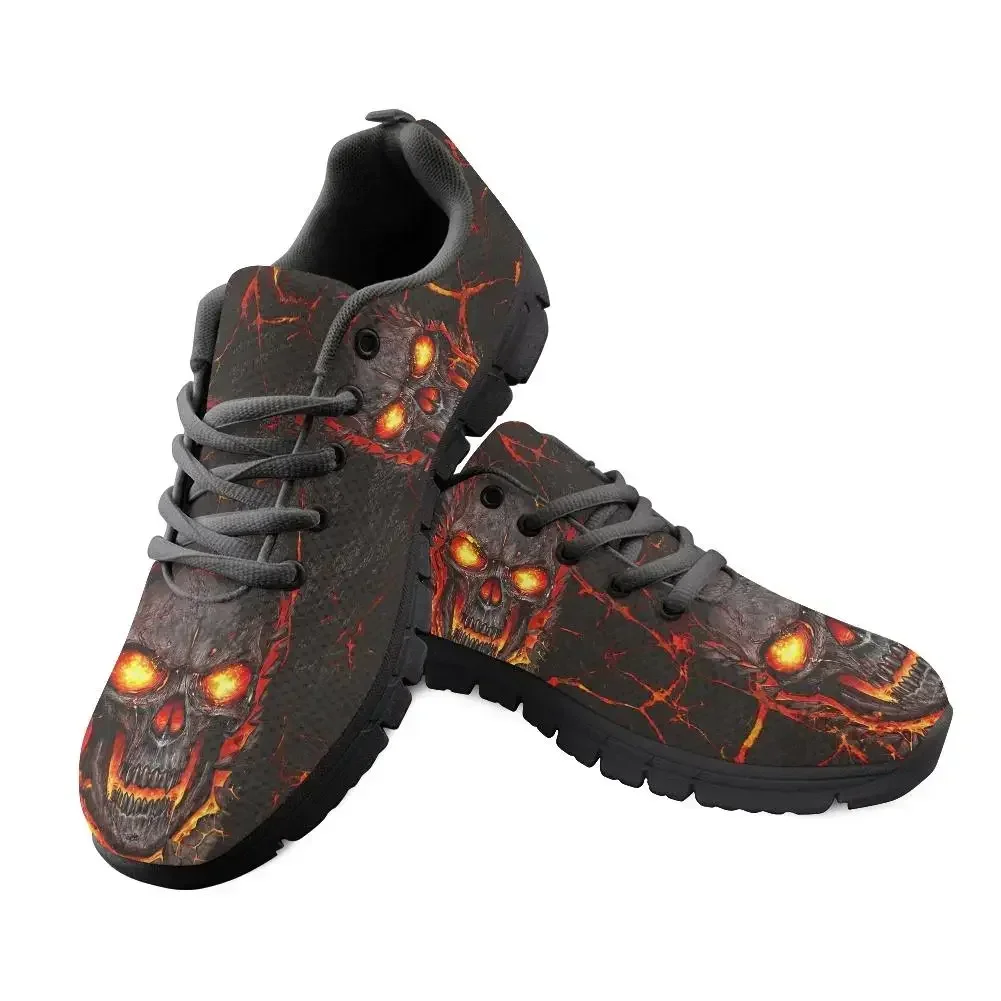 Skull Lava Women Shoes Summer Mesh Breathable Flat Shoes Adults Walking Lightweight Sneakers Trainers Zapatillas