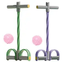 Yoga Pedal Puller Portable Resistance Band 4-Tube Pedal Ankle Puller Multi-color Abdominal Exerciser Elastic for Stretching - Image 2