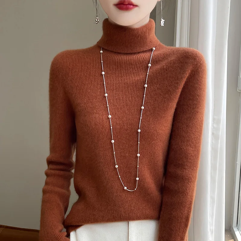 2024 New Cashmere sweater Women Turtleneck Pullover Autumn And Winter New Cashmere Sweater Women Casual Knit Top