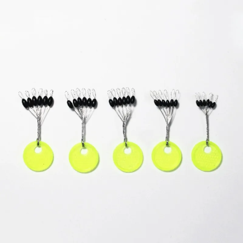 Fishing Float 120PCS Space Beans Rubber Fishing Float Bobber Oval Stopper Line Stops