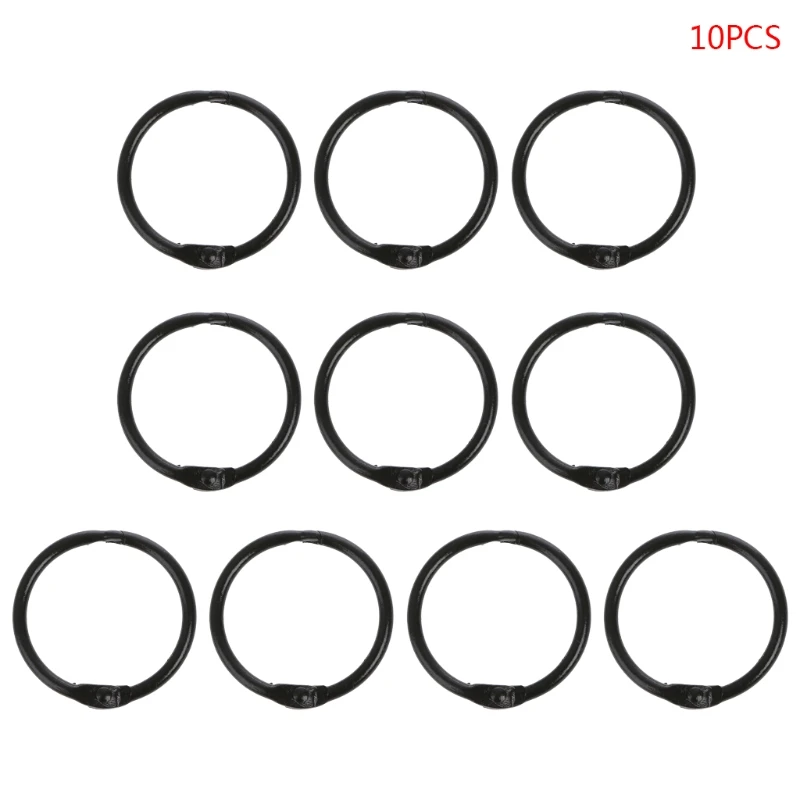 10pcs Metal Loose Leaf Binder Ring Book Hoops DIY Albums School Office Supplies