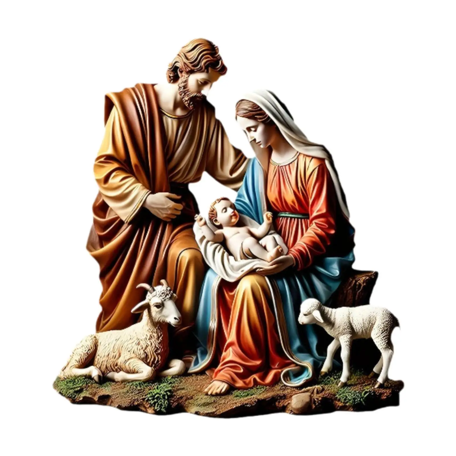 Virgin Mary Statue Crafts Holy Family Statues for Table Living Room Bedroom