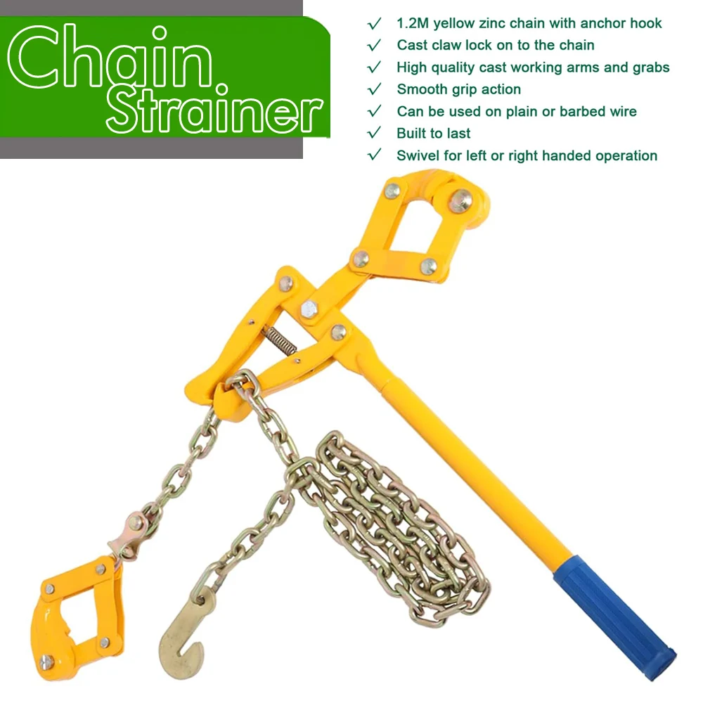 Wire Fence Repair Tool Guardrail Outdoor Galvanised Animal Electric Fence Wire Tensioning Chain Strainer For Farm Crimping Tool 2