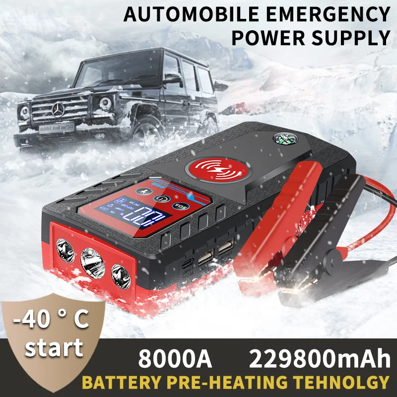 229800mah 8000A Portable Jump Starter 12V High-power Automobile Emergency Starting Power Supply For Diesel Gasoline Vehicle car jump starter jump starter
