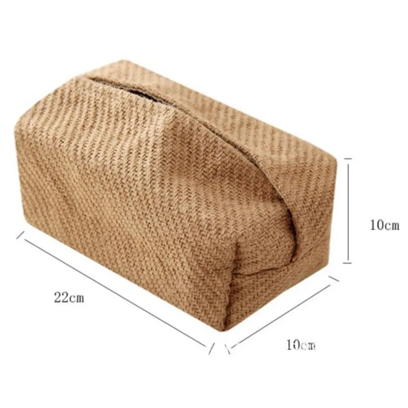Japanese-Style Jute Tissue Dispenser For Living Room Home Car
