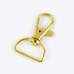 Versatile Metal Lobster Clasp Swivel Clips for DIY Crafts & Accessories (Gold)