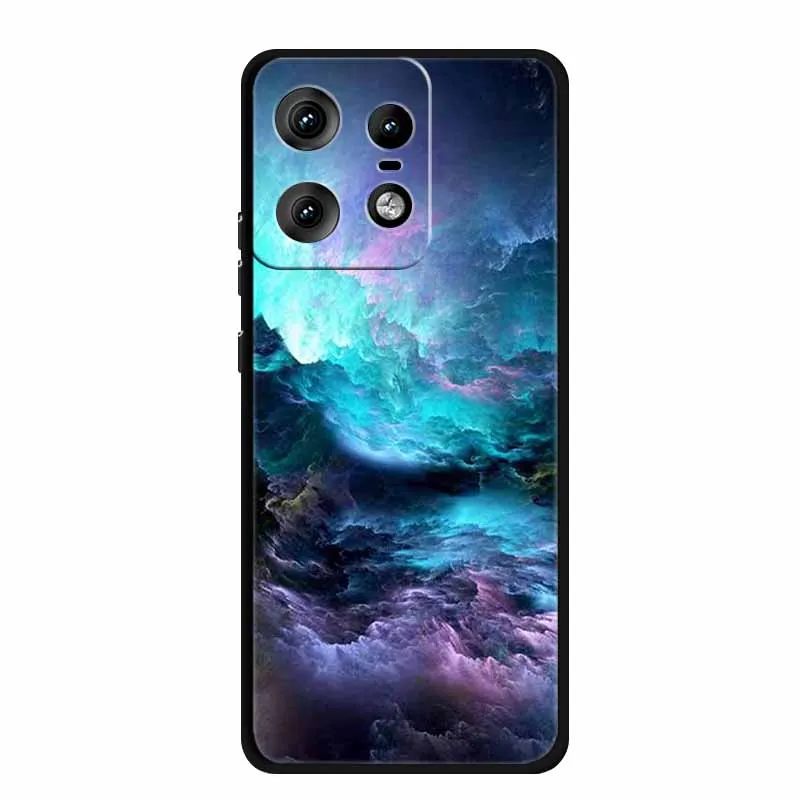 Charming Cat Design Soft TPU Silicone Phone Case - Painted Back Cover for Motorola Moto Edge 50 Pro 5G 2024