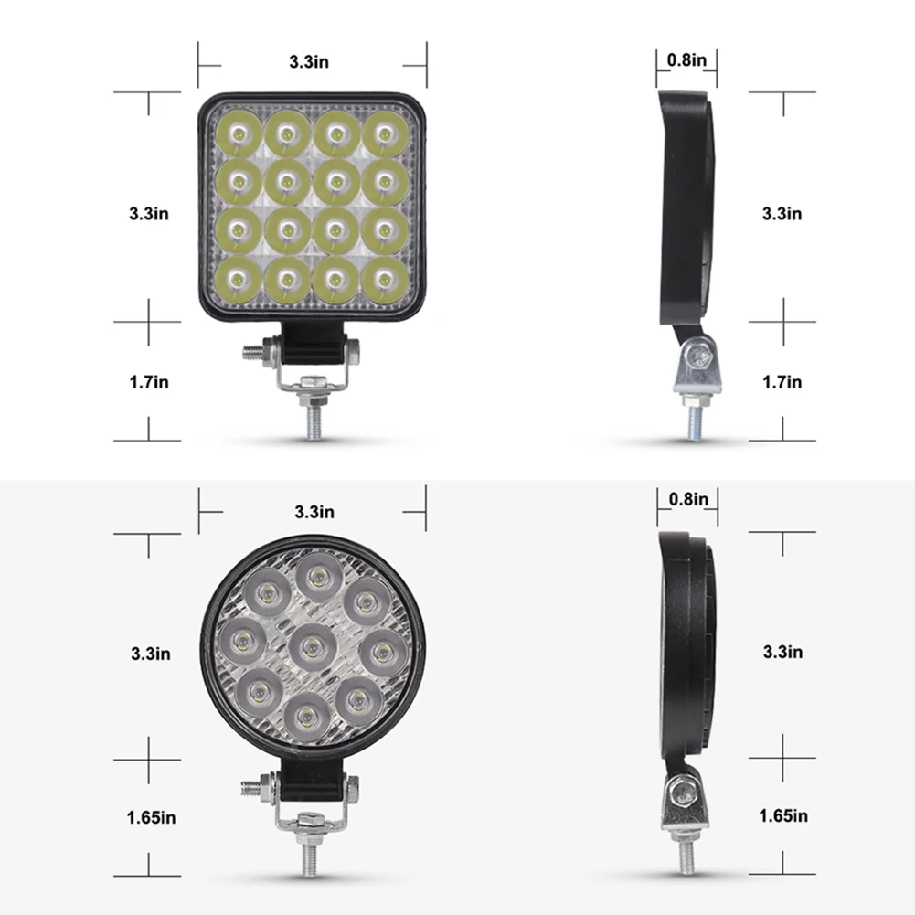 Mini Offroad LED Bar 12V 24V Square LED Work Light For Car Truck Boat Atv 4x4 Tractor 42W 48W Spotlight led light bar,work light