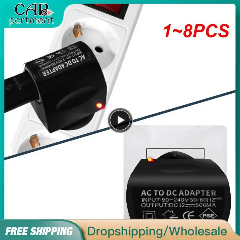 

1~8PCS EU 220V To 12V DC Car Power Adapter Socket Converter Car Cigarette Lighter For Automobile Wall Socket Splitter Charger