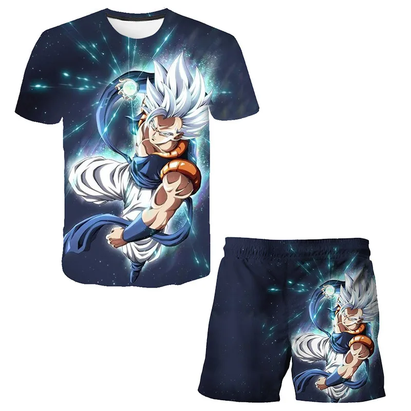 essentials clothing sets New Kids Clothes Dragon-Ball Sets Girls Summer Clothing Teens Casual Children's T shirt+Pants Suits 3 4 5 7 9-14 Years Kids Suit kids T-shirt