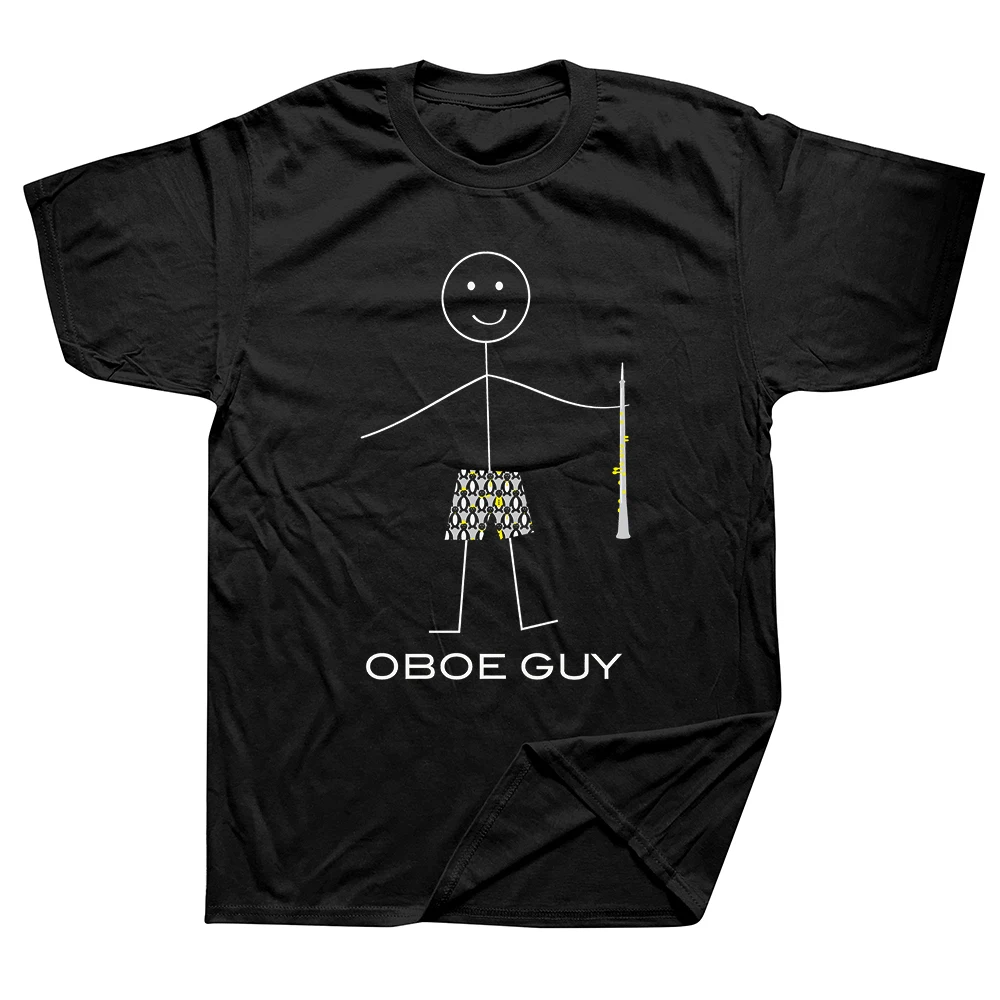 Lustiges Oboe-Vintage-Motiv Oboist-Zeichnung T-Shirts für Männer Baumwolle Humor Streetwear T-Shirt Kurzarm Unisex Lose Kleidung