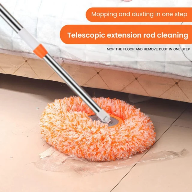 Vadrouille en microfibre à tête rotative avec manche télescopique