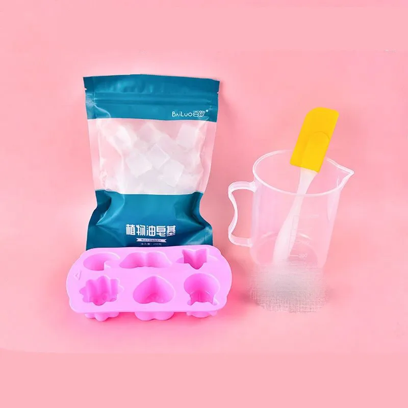Creative Beginner's Simple Handmade Soap Set Household DIY Material Pack Soap Mold Making Tool 1000g Base Make Set LF318