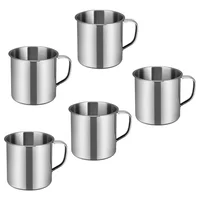 Mug Cup Coffee Steel Metal Tea Stainless Cups Camping Water Glasses Travel Mugs Drinking Insulated Tumbler Enamel Portable 5