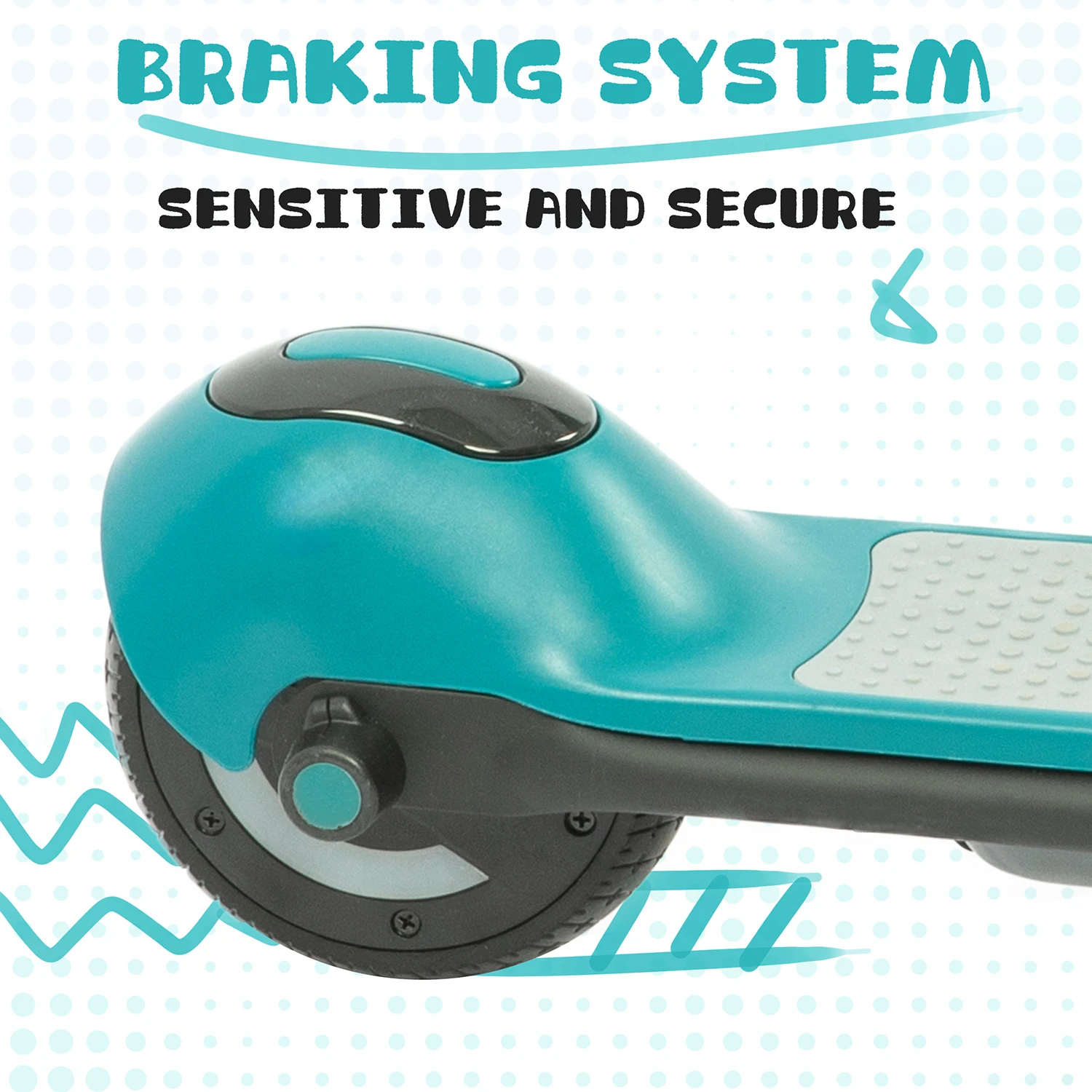 Vankel Kinder-E-Scooter für Jungen und Mädchen im Alter von 6–12, 16,5 Zoll Elektroroller, 110 W Motor, 60 Wh Akku, Kinderroller, 8–10 km Reichweite – Detail 4
