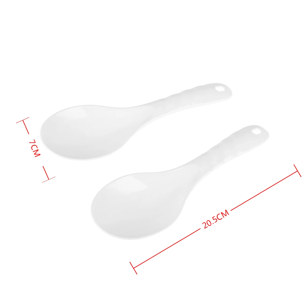 2Pcs Rice Server Spoon 8 Inch Rice Cooker Spoon Non Stick Plastic Rice Spatula Multifunctional Rice Cooker Accessories