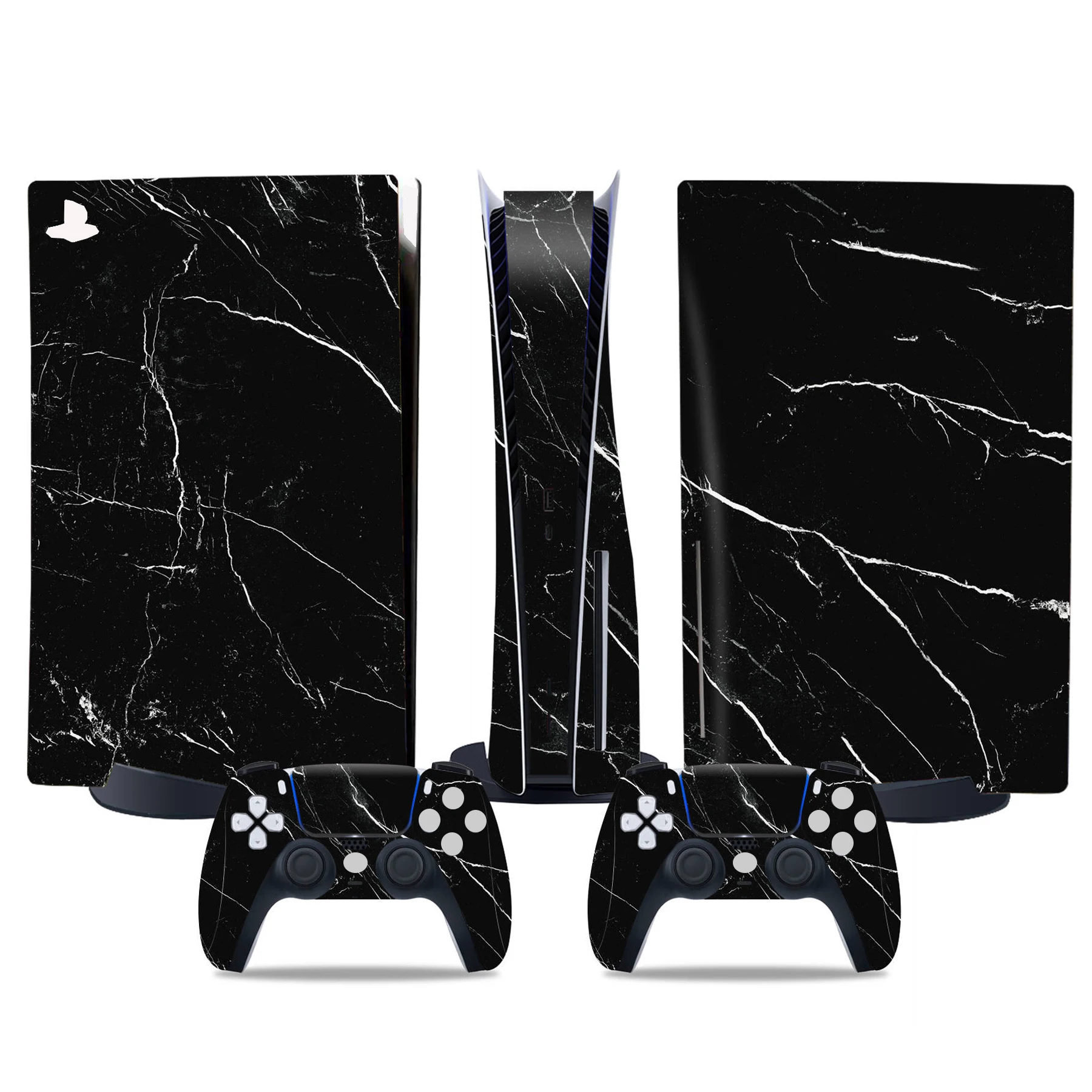 Sticker for PS5 Disk Console and 2 Controller Vinyl Decal Decorative Wrap Cover for Game Skin