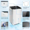 Portable Washing Machine 17.8Lbs Portable Washer Machine 2.4Cu.ft Compact Laundry Washer and Dryer Combo with Drain Pump 5