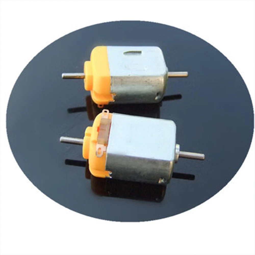 2Pcs Dc 1.5V-6V 3V 11000Rpm Dual Shaft Mini 130 Dc Motor High Speed Shaft Dia.2Mm   Electric Hobby Toy Smart Car Fan Model
