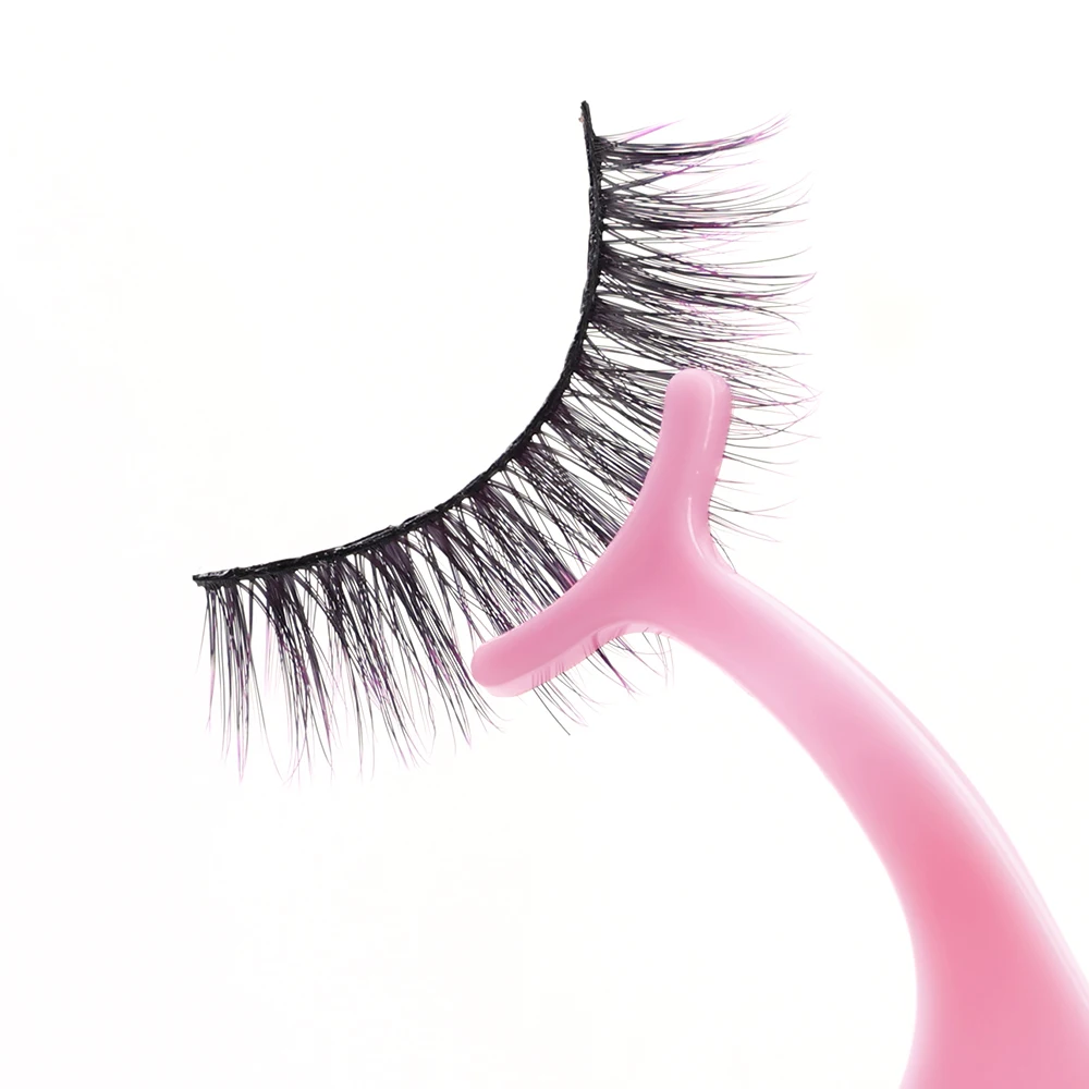 Pink False Eyelash Extensions Plastic Tweezers For Eyelash Extensions Auxiliary False Lash Supplies Multifunctional Makeup Tools 2