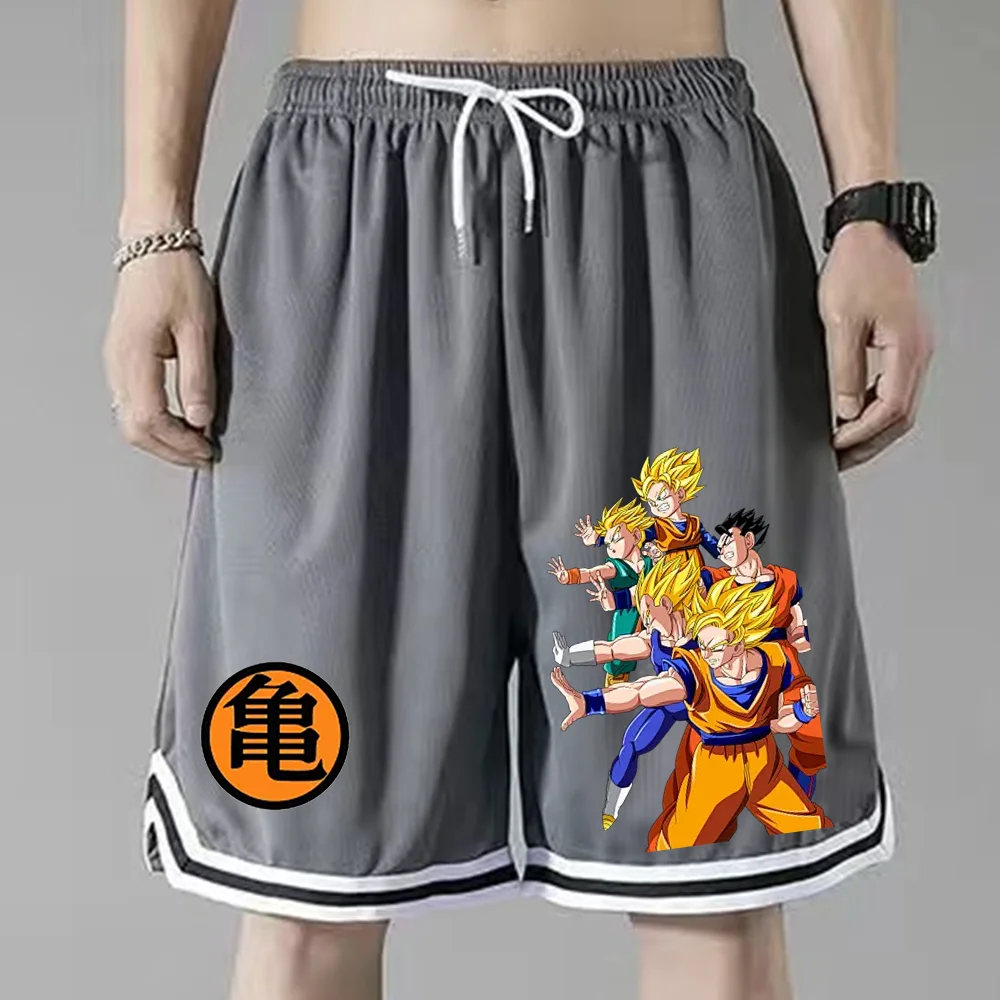 thumbnail image 1 of Pantalones cortos con estampado de Anime Dragon Ball, cómodos, transpirables, para correr, Goku, Torankusu, Son Gohan, pantalones deportivos de secado rápido para playa, 1 of 5