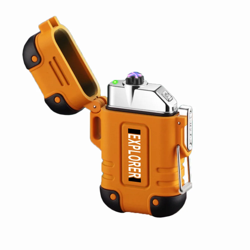 Rechargeable Lighter For Candles Waterproof USB Charging Electric Lighter  Dual Arc Lighter Flameless Plasma Lighter Outdoor Hiking Camping Smoking  Accessories Survival Gear