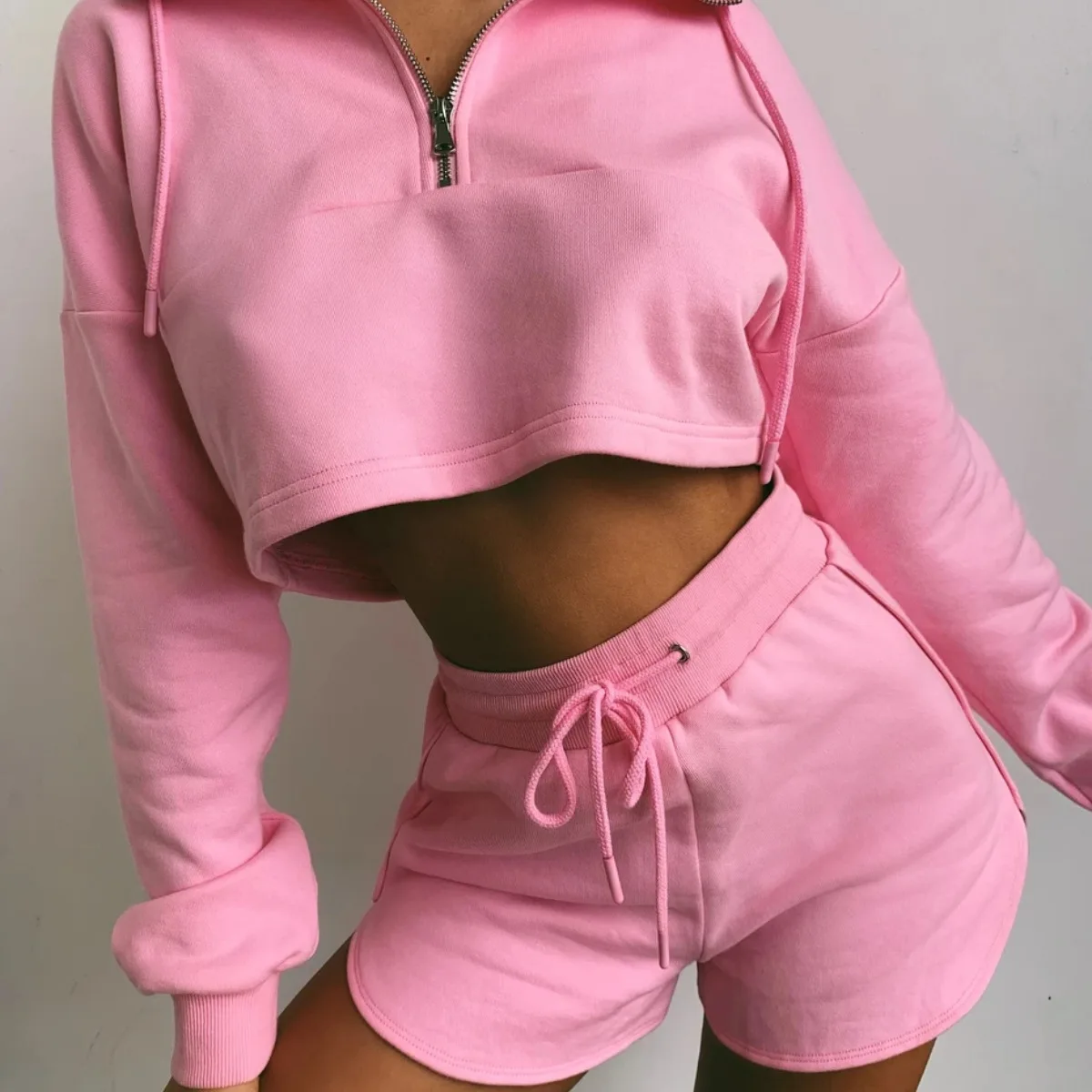 2024 Women's Casual Sports Shorts Set Two-piece Three-part Pants New European and American Summer Fashion Shorts Two Piece Set