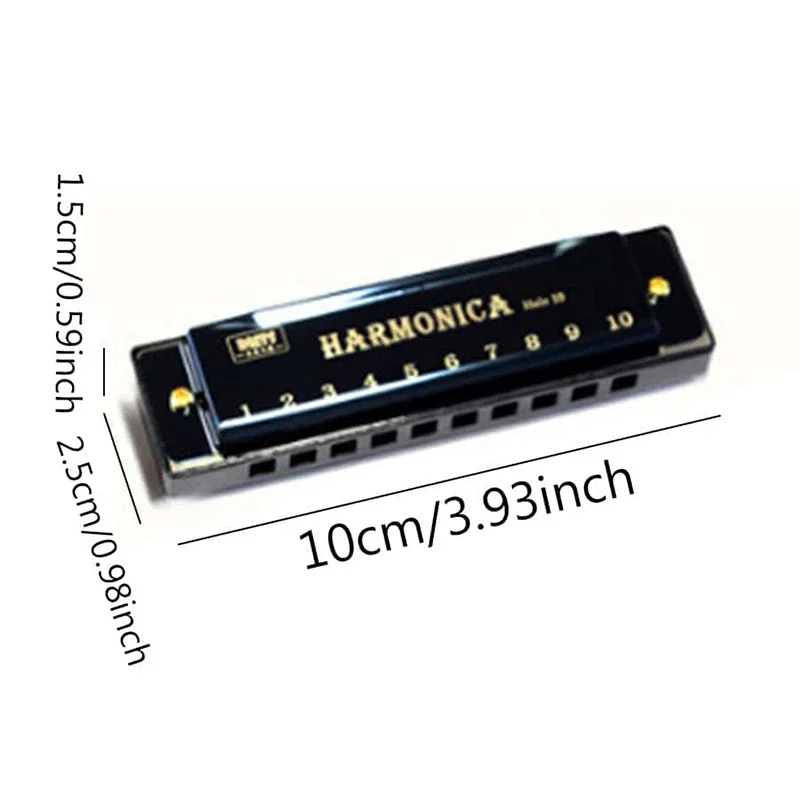 Diatonic Harmonica Chromatic Harmonica Kids Harmonica Mouth Harp Professional 10 Hole Harmonica Mouth Metal Organ for Beginners
