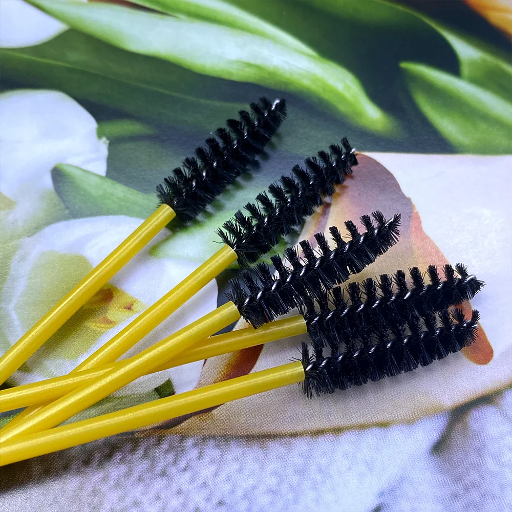 Zanse 500pcs 일회용 마스카라 완드 속눈썹 브러쉬 스풀리 눈 속눈썹 연장, 눈썹 및 메이크업 브러쉬 메이크업 도구